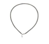 Collana con ciondolo a doppia catena, adatta sia per uomini che per donne, fantastici accessori per gioielli hip hop