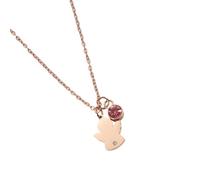 Collana con ciondolo a forma di angelo in acciaio inossidabile, con pietre portafortuna fatte a mano, elegante gioiello per battesimo per le donne, elegante collana simbolica da indossare tutti i