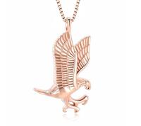Collana con ciondolo a forma di aquila, per donne e uomini, con ciondolo a forma di aquila, per ceneri della persona amata, Acciaio inossidabile, Nessuna pietra preziosa