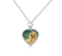 Collana con ciondolo a forma di babbuino selvatico, scimmia, urna per ceneri e cuore, collana commemorativa per animali domestici