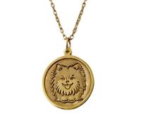 Collana con ciondolo a forma di cane 22 mm, colore oro |LK_NLC_01621 | Collana con ciondolo a forma di cane 22 mm, colore oro |LK_NLC_01621
