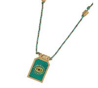 Collana con ciondolo a forma di carta dei tarocchi ispirata all'epoca con motivi unici in stile retrò artistico per le donne in rame robusto, Misura unica, come descritto, come descritto