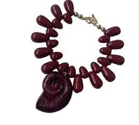 Collana con ciondolo a forma di conchiglia, leggera, gioiello per vacanze al mare e abiti casual, regalo facile da usare, One Size, come descritto, come descritto