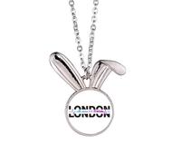 Collana con ciondolo a forma di coniglietto City Radio Londra, idea regalo