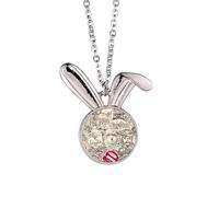 Collana con ciondolo a forma di coniglietto con Big Ben e occhi di Londra, idea regalo