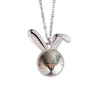 Collana con ciondolo a forma di coniglietto con fotografia locale, idea regalo