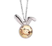 Collana con ciondolo a forma di coniglio, con costellazione del cancro, giugno, luglio, zodiaco, coniglietto, idea regalo