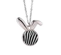 Collana con ciondolo a forma di coniglio con piuma di Pinto
