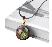Collana con ciondolo a forma di cristallo energia, ciondolo per umore positivo, amuleto per equilibrio emotivo, accessori per meditazione consapevole, design elegante e leggero, uso quotidiano