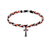 Collana con ciondolo a forma di croce in corda a tema baseball, ideale per pelli sensibili e comfort di lunga durata, collana per uso quotidiano, accessorio sportivo per le persone, One Size, Come