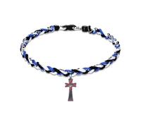 Collana con ciondolo a forma di croce in corda a tema baseball, ideale per pelli sensibili e comfort di lunga durata, collana per uso quotidiano, accessorio sportivo per le persone, One Size, Come