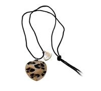 Collana con ciondolo a forma di cuore alla moda, lunga catena in lega, adatta per abbinamenti unici e gioielli a forma di cuore, Misura unica, come descritto, come descritto