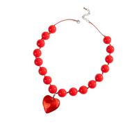 Collana con ciondolo a forma di cuore alla moda, ornamento per la donna moderna alla ricerca di eleganza e stili alla moda, Misura unica, come descritto, come descritto