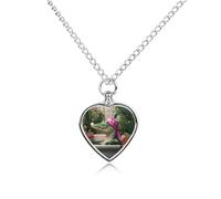 Collana con ciondolo a forma di cuore con ciondolo a forma di coccodrillo, per il bagno, per la cremazione degli animali domestici