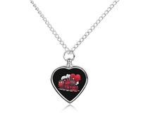 Collana con ciondolo a forma di cuore con ciondolo a forma di treno dell'amore, per ceneri, collana commemorativa per animali domestici