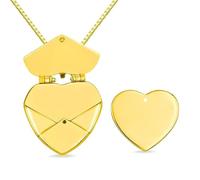 Collana con ciondolo a forma di cuore con messaggio nascosto segreto, per fidanzata, San Valentino, per donne, Misura unica, come descritto, come descritto