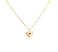 Collana con ciondolo a forma di cuore, con pietra portafortuna e struttura in metallo, per conservare la memoria, occasioni speciali, Misura unica, come descritto, come descritto