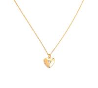 Collana con ciondolo a forma di cuore, con pietra portafortuna e struttura in metallo, per conservare la memoria, lunghezza regolabile, Misura unica, come descritto, come descritto