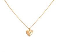 Collana con ciondolo a forma di cuore, con pietra portafortuna e struttura in metallo, per conservare la memoria