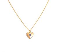 Collana con ciondolo a forma di cuore, con pietra portafortuna e struttura in metallo, per conservare la memoria, lunghezza regolabile, Misura unica, come descritto, come descritto