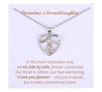 Collana con ciondolo a forma di cuore con scritta "I Love You Forever", regalo sentimentale a lunga distanza per il compleanno della nipote adulta, regalo per nonna, nipote, amore infinito