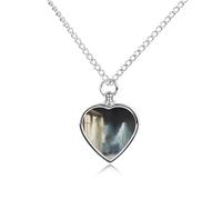 Collana con ciondolo a forma di cuore con urna gotica e fantasma, horror, per ceneri, collana commemorativa per animali domestici