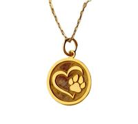 Collana con ciondolo a forma di cuore e impronta di zampa| LK_NLC_01263 | Collana con ciondolo a forma di cuore e impronta di zampa | LK_NLC_01263