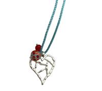 Collana con ciondolo a forma di cuore/fiore, da donna, con catena lunga, gioiello per anniversario e appuntamento notturno, color argento, gioiello a forma di cuore/fiore per compleanno