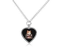 Collana con ciondolo a forma di cuore in Giappone che mangia il sushi, collana commemorativa per la cremazione