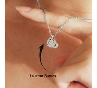 Collana con ciondolo a forma di cuore inciso, collana personalizzata per mamma con nomi dei figli, collana con ciondolo a forma di cuore della famiglia, regalo personalizzato con 1-3 nomi per mamma, m