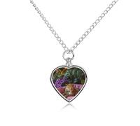 Collana con ciondolo a forma di cuore per ceneri del divano, a forma di leopardo, per la cremazione degli animali domestici