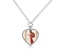 Collana con ciondolo a forma di cuore per ceneri della saggezza e della guerra dell'antica saggezza e della guerra, collana commemorativa per animali domestici