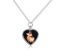 Collana con ciondolo a forma di cuore per ceneri di cane, con ciondolo a forma di cuore, per la cremazione dell'animale domestico