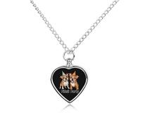 Collana con ciondolo a forma di cuore per ceneri di cane Pitbull, collana commemorativa per la cremazione
