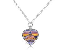 Collana con ciondolo a forma di cuore per ceneri di Roma Italia