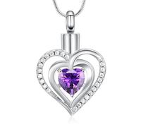 Collana con ciondolo a forma di cuore per ceneri, per donne, gilrs, ricordo commemorativo, con pietra portafortuna per ragazze, madri e mogli, Acciaio inossidabile