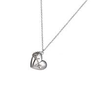 Collana con ciondolo a forma di cuore, porta foto, accessorio portatile per donne alla moda, uso quotidiano, casual, collana con medaglione a forma di cuore, C, come descritto, come descritto