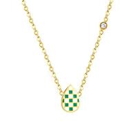 Collana con ciondolo a forma di cuore verde con stella a goccia d'acqua estetica collana da donna, una bella e versatile che può essere indossata a strati, adjustable, Zirconia cubica