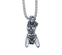 Collana con ciondolo a forma di dea della donna, con simbolo di carico, con ciondolo a forma di dea, retrò, collare con ciondolo legato | Gioielli religiosi, colletto con ciondolo, amuleto retrò