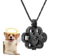 Collana con ciondolo a forma di di in frassino, gioiello commemorativo per cani e gatti, mini urna per cremazione con scatola dei ricordi, gioiello commemorativo per donne e uomini, Refer
