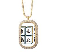 Collana con ciondolo a forma di diamante orientamento del gioco Nord Sud Est Ovest Gioielli d'oro