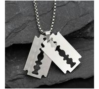 Collana con ciondolo a Forma di Doppia Lama Di Rasoio
