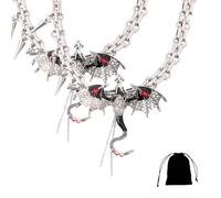 Collana con ciondolo a forma di drago volante Imprisoned, Cherishion, punk rock, con ciondolo a forma di dragone gotico, gioiello per Halloween, Natale, donne, ragazze, uomini, regali, 1, Rame