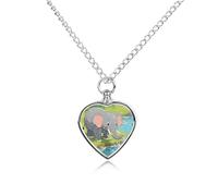 Collana con ciondolo a forma di elefante che prende il bagno, con kit di riempimento, catena a cavo da 70 cm, collana commemorativa per ceneri umane, cani, gatti, regalo di simpatia per donne e uomini