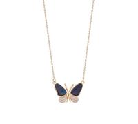 Collana con ciondolo a forma di farfalla che cambia colore, in acciaio al titanio, con chiusura magnetica, da