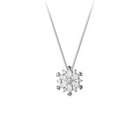 Collana con Ciondolo a Forma di Fiocco di Neve con zircone Brillante in Argento Sterling Collana con Catena a clavicola di personalità da Donna Fashion Book