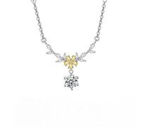 Collana con Ciondolo A Forma Di Fiore per Donna, Collana In Argento Sterling 925, Ciondolo con Dodici Divinità Floreali, Zirconi Intarsiati, Gioielli Da Donna E Ragazza, Regali Di Compleanno, Febbr