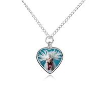 Collana con ciondolo a forma di gallo, con ciondolo a forma di cuore per ceneri