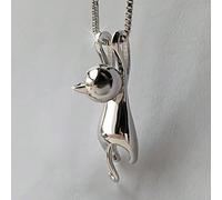Collana con ciondolo a forma di gatto in argento sterling 925, collana con catena a collarino, accessorio per il collo elegante, regalo raffinato per coppie e migliori amici, regalo nuovo per uso quot