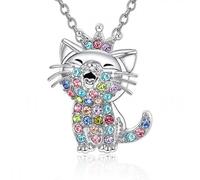 Collana con ciondolo a forma di gatto, per donne e ragazze, regalo per amanti dei gatti, collana amata dalla figlia
